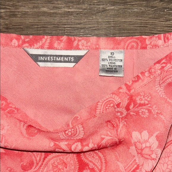 Investments Coral Paisley A-Line Skirt PERFECT FOR SPRING - Picture 3 of 3